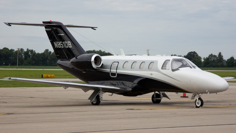 Photo of N851DB - PRIVATE Cessna Citation 525 at DLZ on AeroXplorer Aviation Database