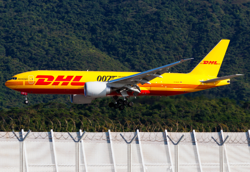 Photo of D-AALM - DHL Boeing 777-F at HKG on AeroXplorer Aviation Database