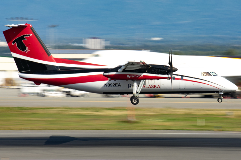 Photo of N892EA - Ravn Alaska De Havilland Dash-8 Q100 at ANC on AeroXplorer Aviation Database