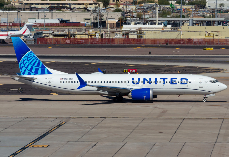 Photo of N27252 - United Airlines Boeing 737 MAX 8 at PHX on AeroXplorer Aviation Database