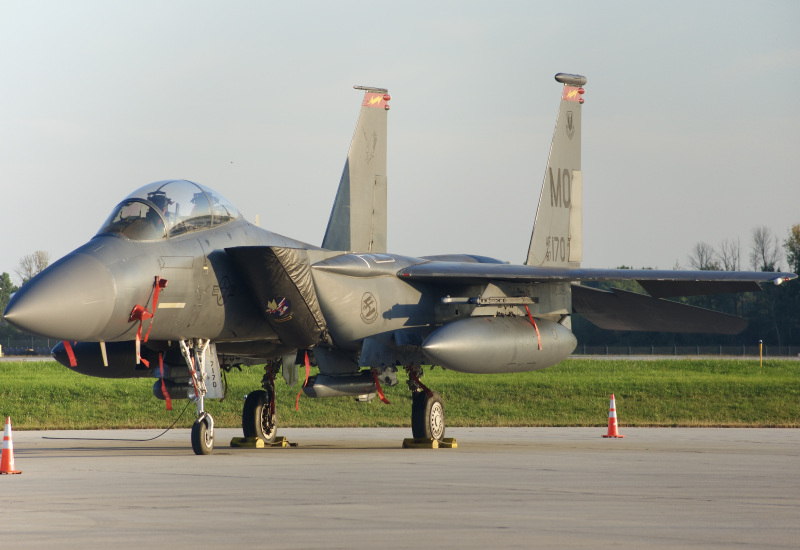 Photo of 87-0170 - USAF - United States Air Force McDonnell Douglas F-15E Strike Eagle at GRB on AeroXplorer Aviation Database