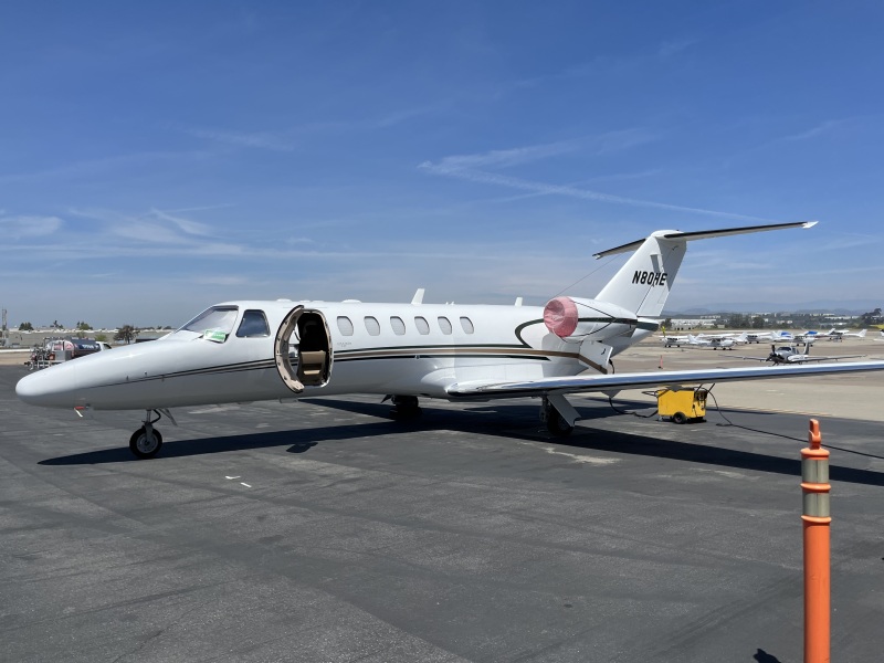 Photo of N80HE - PRIVATE Cessna Citation CJ3 at CLD on AeroXplorer Aviation Database