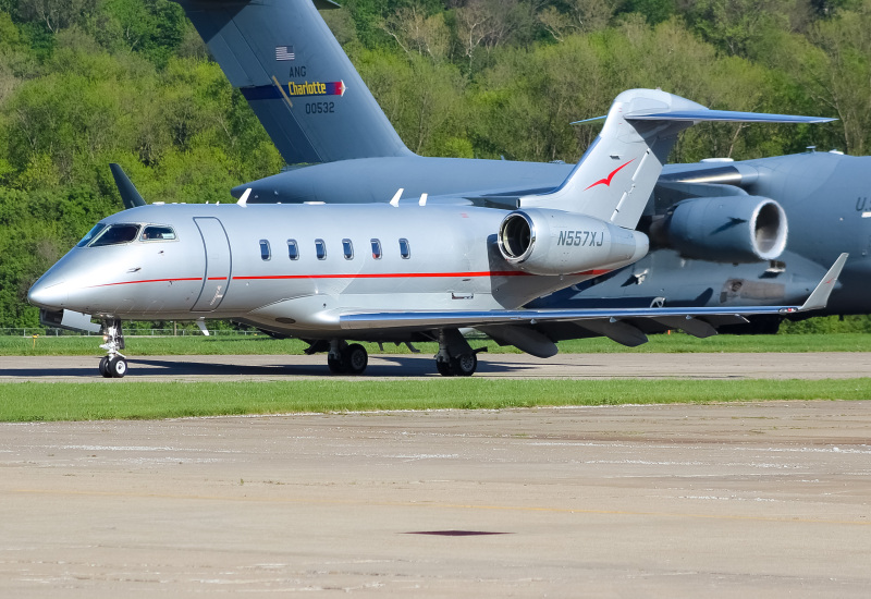 Photo of N557XJ - PRIVATE  Bombardier Challenger 350  at LUK on AeroXplorer Aviation Database