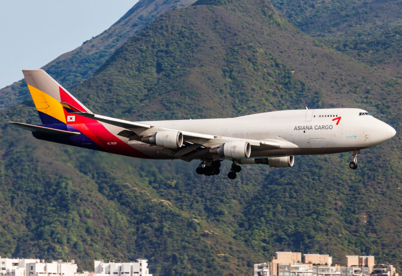 Photo of HL7620 - Asiana Airlines Cargo Boeing 747-400F at HKG on AeroXplorer Aviation Database