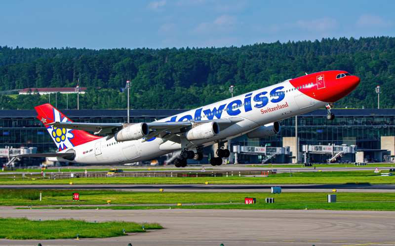 Photo of HB-JMF - Edelweiss Air Airbus A340-300 at ZRH on AeroXplorer Aviation Database