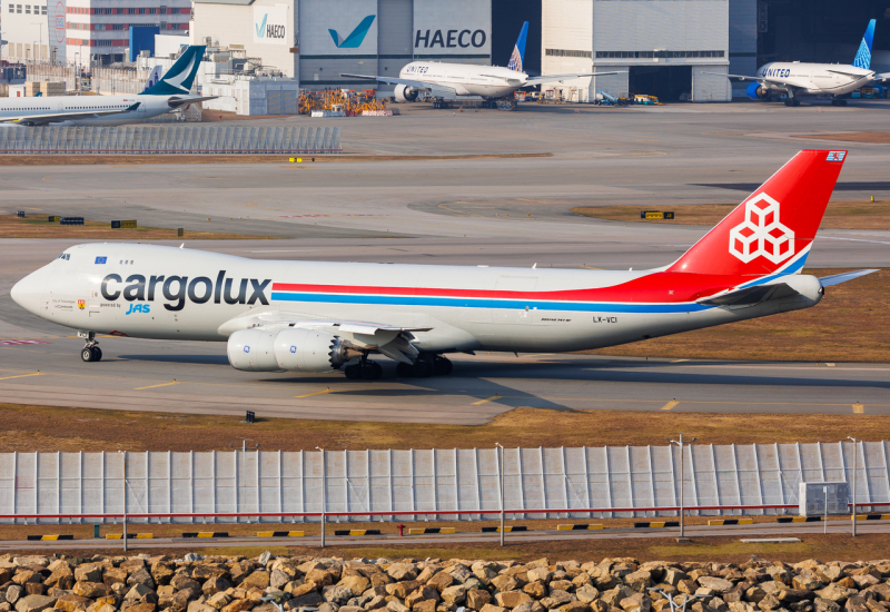 Photo of LX-VCI - CargoLux Boeing 747-8F at HKG on AeroXplorer Aviation Database