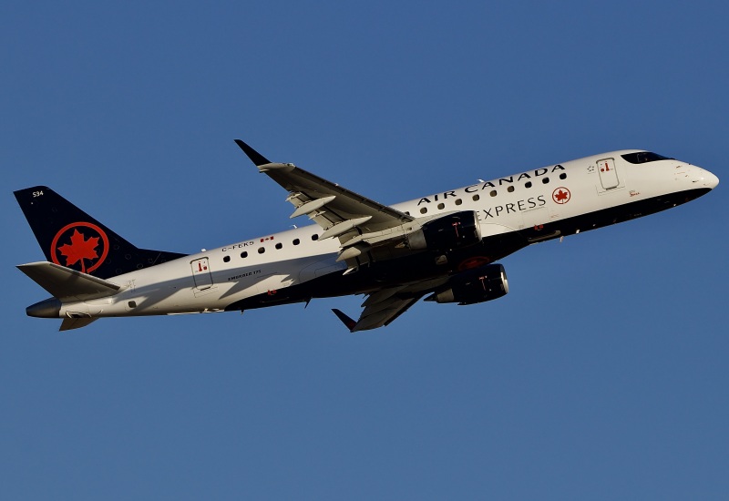 Photo of C-FEKS - Air Canada Express Embraer E175 at BOS on AeroXplorer Aviation Database