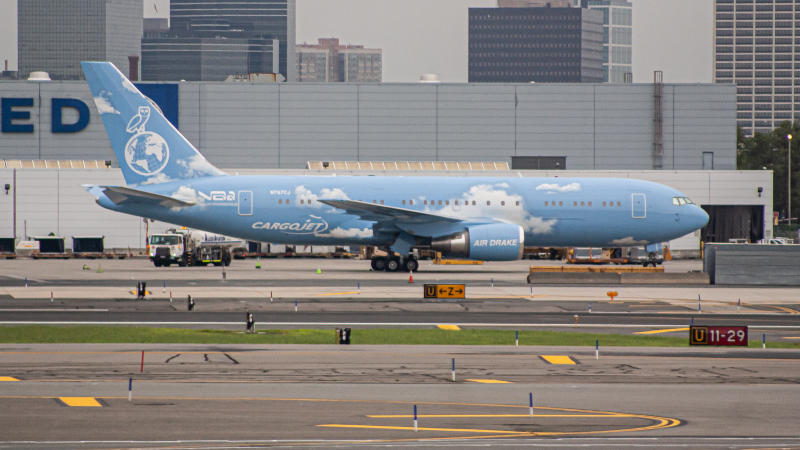 Photo of N767CJ - Air Drake Boeing 767-200 at EWR on AeroXplorer Aviation Database