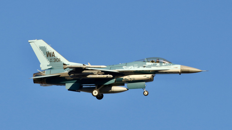 Photo of 84-0301 - USAF - United States Air Force General Dynamics F-16 Fighting Falcon at LSV on AeroXplorer Aviation Database