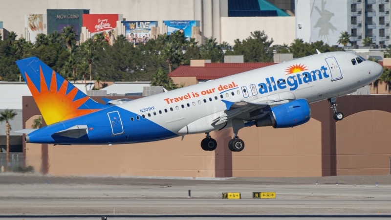 Photo of N301NV - Allegiant Air Airbus A319 at KLAS on AeroXplorer Aviation Database