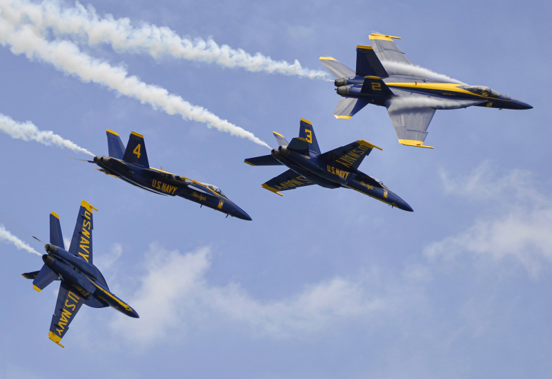 Photo of Flight Pattern - Blue Angels Jets at N/A on AeroXplorer Aviation Database