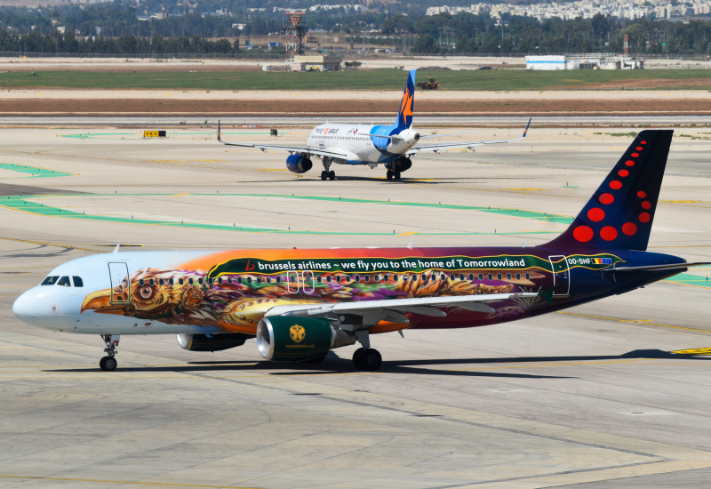 Photo of OO-SNF - Brussels Airlines Airbus A320 at TLV on AeroXplorer Aviation Database