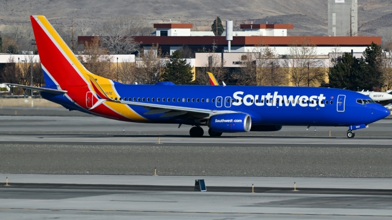 Photo of N8617E - Southwest Airlines Boeing 737-800 at RNO on AeroXplorer Aviation Database