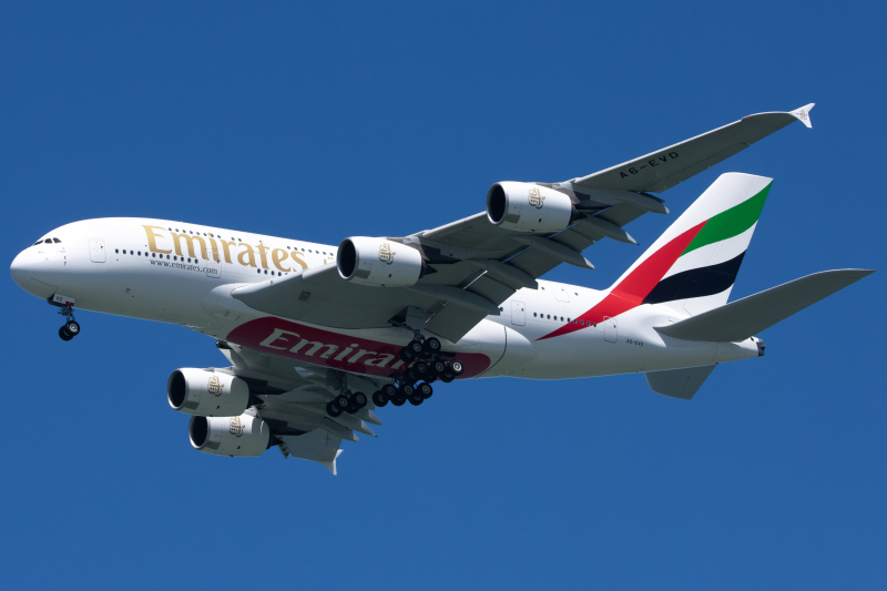 Photo of A6-EVD - Emirates Airbus A380-800 at SFO on AeroXplorer Aviation Database