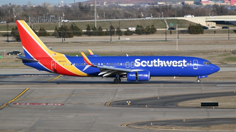 Photo of N8542Z - Southwest Airlines Boeing 737-800 at OKC on AeroXplorer Aviation Database