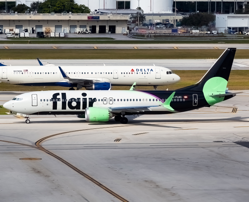 Photo of C-FLKC - Flair Airlines Boeing 737 MAX 8 at FLL on AeroXplorer Aviation Database