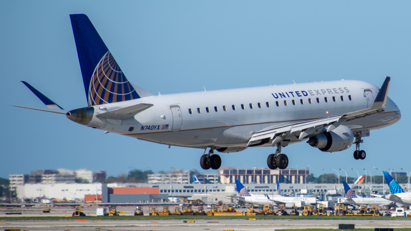 Photo of N740YX - United Express Embraer E175 at ORD on AeroXplorer Aviation Database
