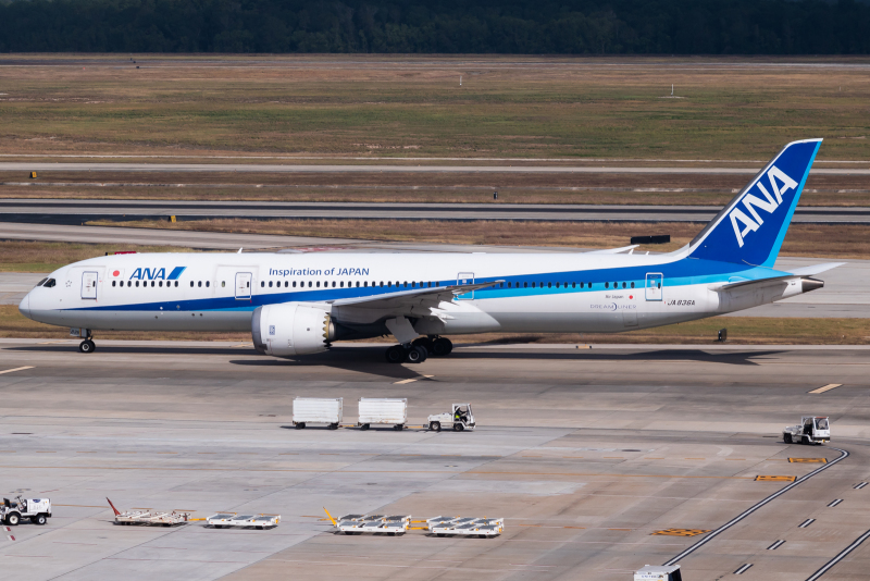 Photo of JA836A - All Nippon Airways Boeing 787-9 at IAH on AeroXplorer Aviation Database