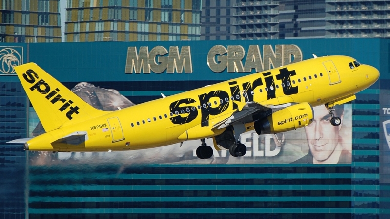 Photo of N525NK - Spirit Airlines Airbus A319 at LAS on AeroXplorer Aviation Database