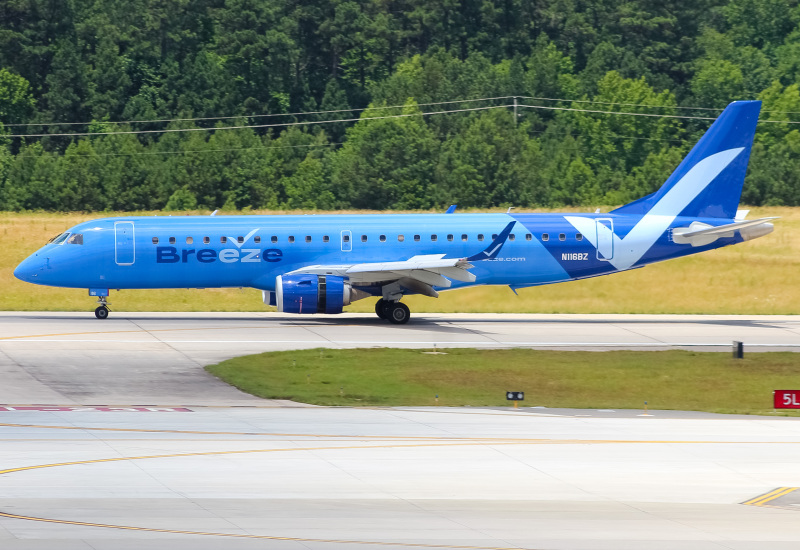 Photo of N116BZ - Breeze Airways Embraer E190 at RDU on AeroXplorer Aviation Database