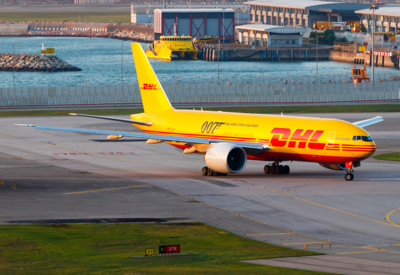 Photo of D-AALM - DHL Boeing 777-F at HKG on AeroXplorer Aviation Database