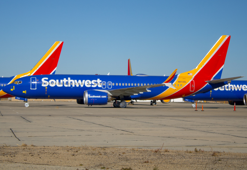 Photo of N8725L - Southwest Airlines Boeing 737 MAX 8 at VCV on AeroXplorer Aviation Database