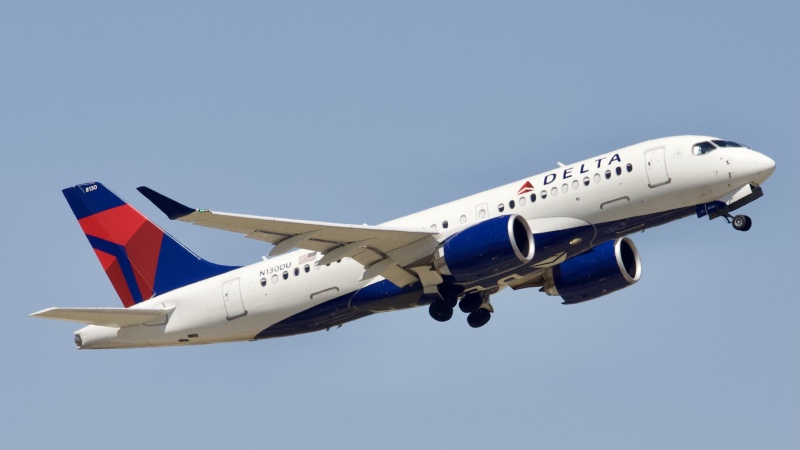 Photo of N130DU - Delta Airlines Airbus A220-100 at IAH on AeroXplorer Aviation Database