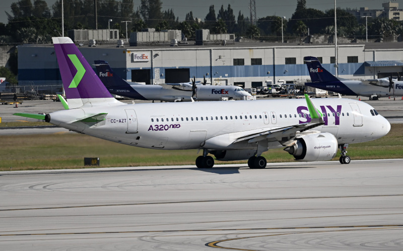 Photo of CC-AZT - Sky Airline Airbus A320NEO at MIA on AeroXplorer Aviation Database