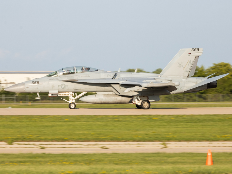 Photo of 168387 - USN - United States Navy Boeing EA-18G Growler at OSH on AeroXplorer Aviation Database