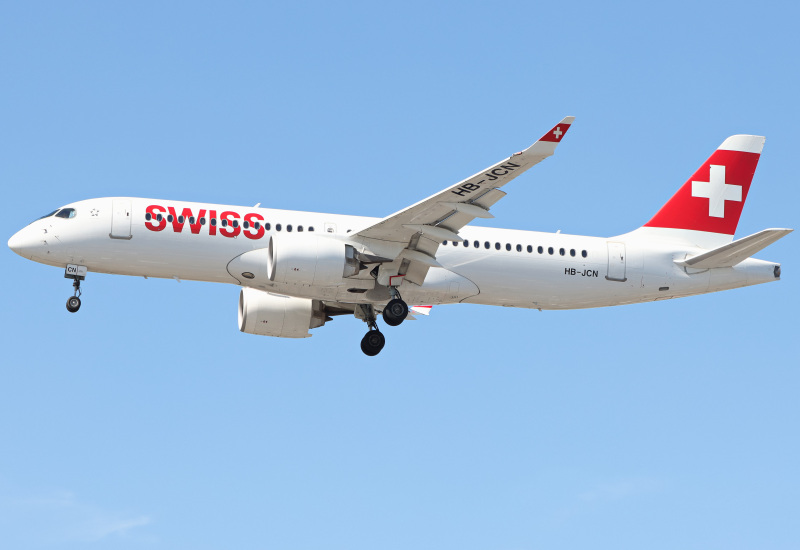 Photo of HB-JCN - Swiss International Air Lines Airbus A220-300 at LHR on AeroXplorer Aviation Database