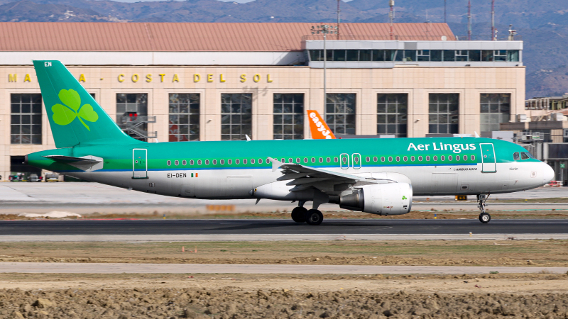 Photo of EI-DEN - Aer Lingus Airbus A320 at AGP on AeroXplorer Aviation Database