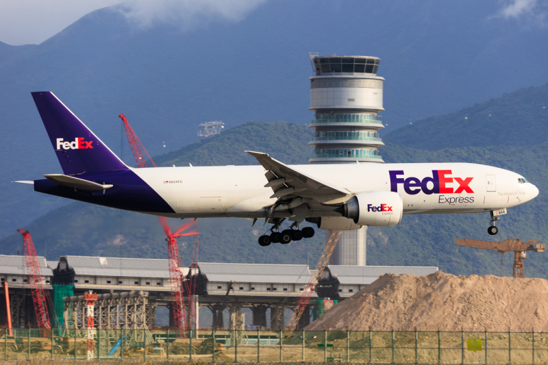 Photo of N854FD - FedEx Express Boeing 777-F at HKG on AeroXplorer Aviation Database