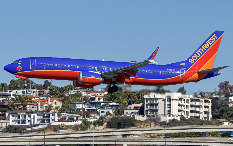 Photo of N872CB - Southwest Airlines Boeing 737 MAX 8 at SAN on AeroXplorer Aviation Database