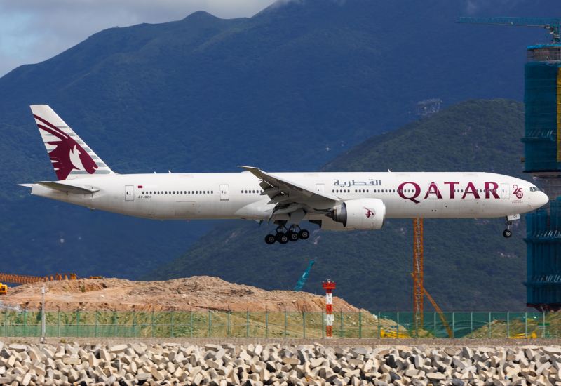 Photo of A7-BOI - Qatar Airways Boeing 777-300ER at HKG on AeroXplorer Aviation Database