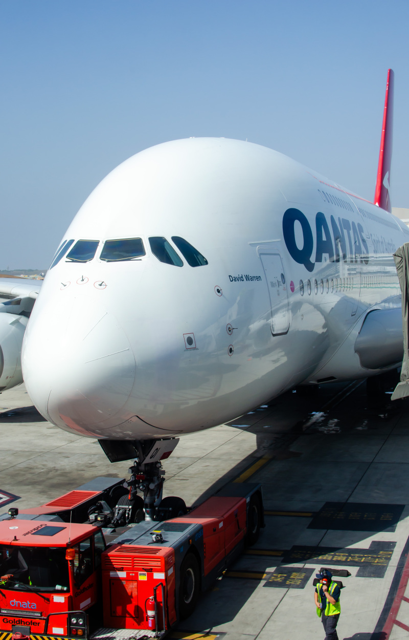 Photo of VH-OQI - Qantas Airways Airbus A380-800 at LAX on AeroXplorer Aviation Database
