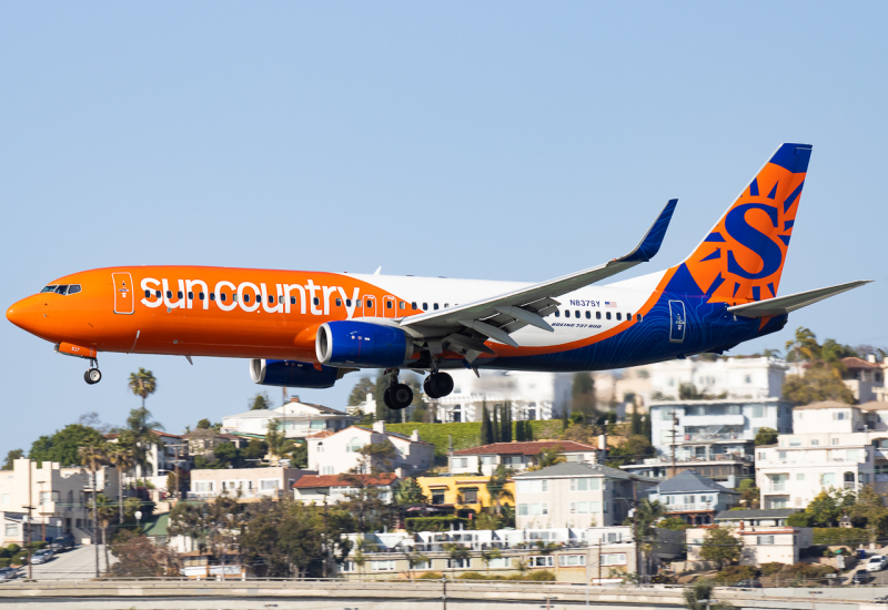 Photo of N837SY - Sun Country Airlines Boeing 737-800 at SAN on AeroXplorer Aviation Database