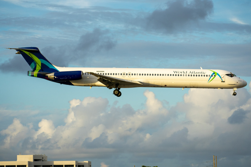 Photo of N808WA - World Atlantic Airlines McDonnell Douglas MD-83 at MIA on AeroXplorer Aviation Database