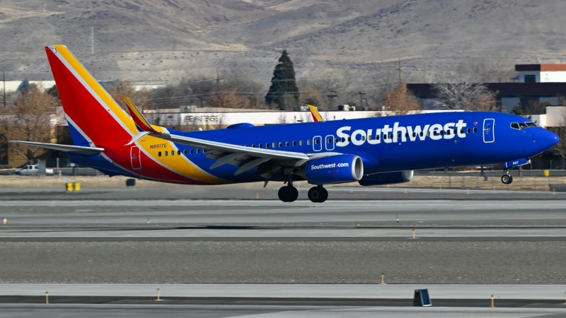 Photo of N8617E - Southwest Airlines Boeing 737-800 at RNO on AeroXplorer Aviation Database