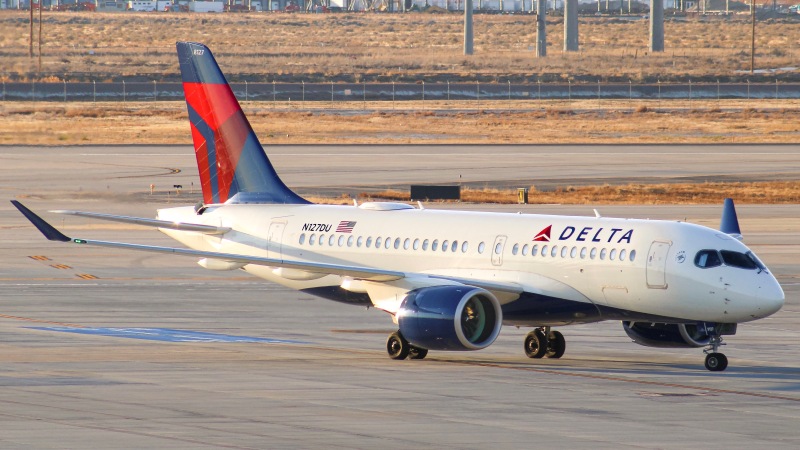 Photo of N127DU - Delta Airlines Airbus A220-100 at SLC on AeroXplorer Aviation Database