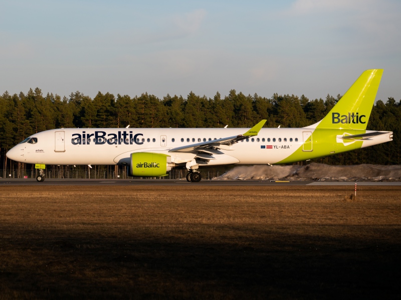 Photo of YL-ABA - Air Baltic Airbus A220-300 at RIX on AeroXplorer Aviation Database