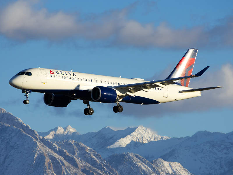Photo of N302DU - Delta Airlines Airbus A220-300 at SLC on AeroXplorer Aviation Database