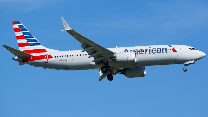 Photo of N334SM - American Airlines Boeing 737 MAX 8 at JFK on AeroXplorer Aviation Database