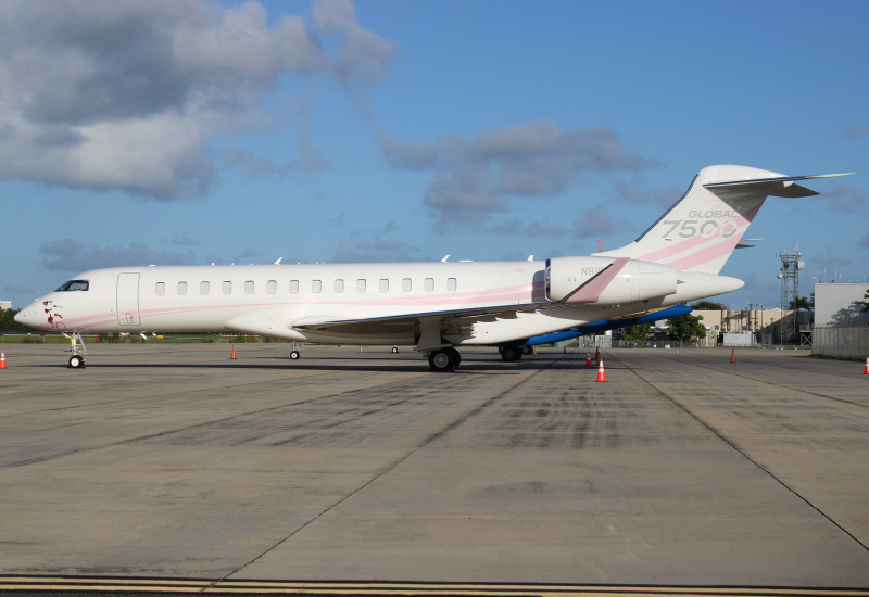 Photo of N810KJ - Rise & Shine Air LLC Bombardier Global 7500 at SJU on AeroXplorer Aviation Database