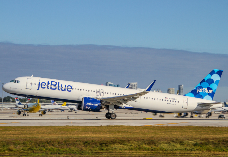 Photo of N2027J - JetBlue Airways Airbus A321NEO at FLL on AeroXplorer Aviation Database