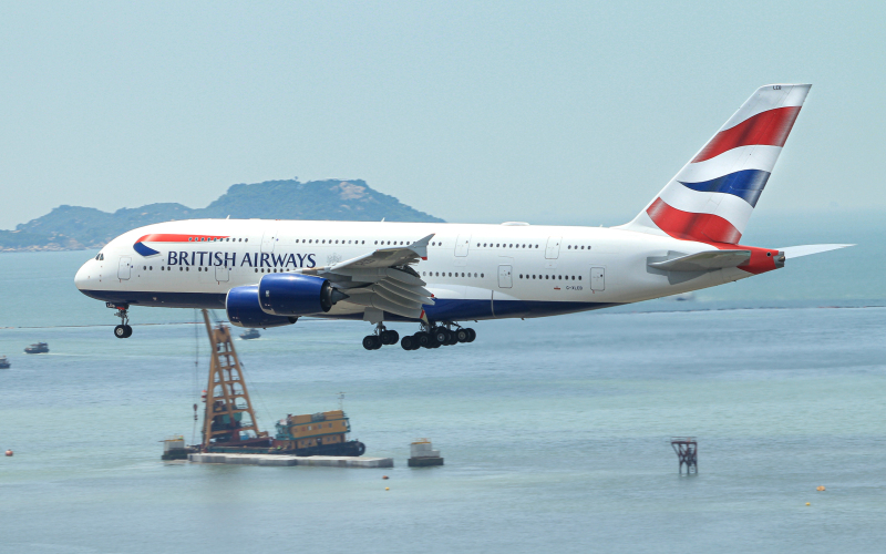 Photo of G-XLEB - British Airways Airbus A380-800 at HKG on AeroXplorer Aviation Database