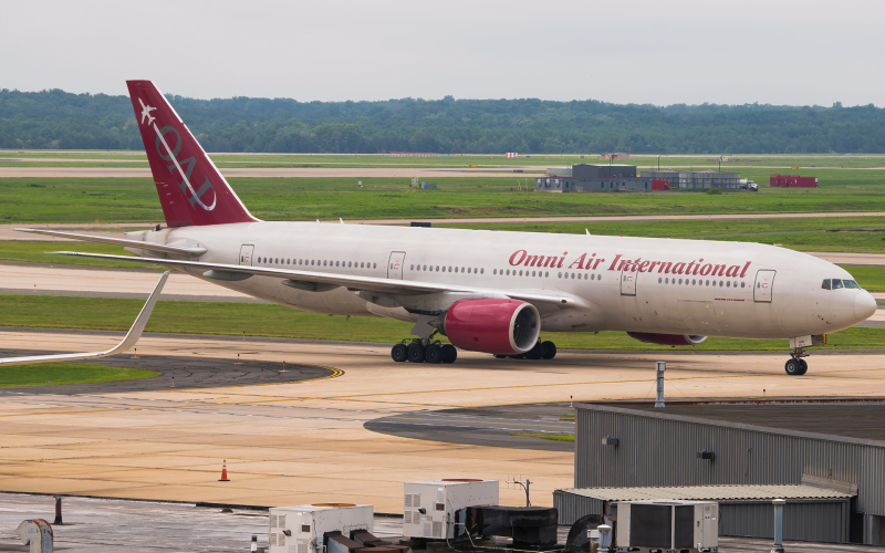 Photo of N819AX - Omni Air International Boeing 777-200ER at IAD on AeroXplorer Aviation Database