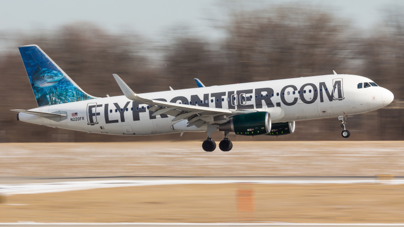 Photo of N220FR - Frontier Airlines Airbus A320 at CVG on AeroXplorer Aviation Database