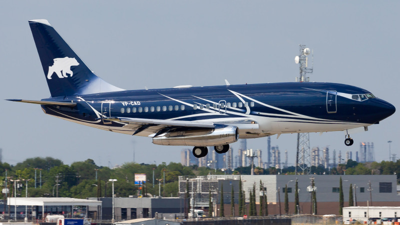 Photo of VP-CAD - PRIVATE Boeing 737-200 at HOU on AeroXplorer Aviation Database