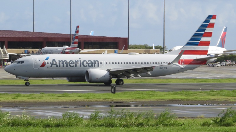 Photo of N303RE - American Airlines Boeing 737 MAX 8 at STT on AeroXplorer Aviation Database