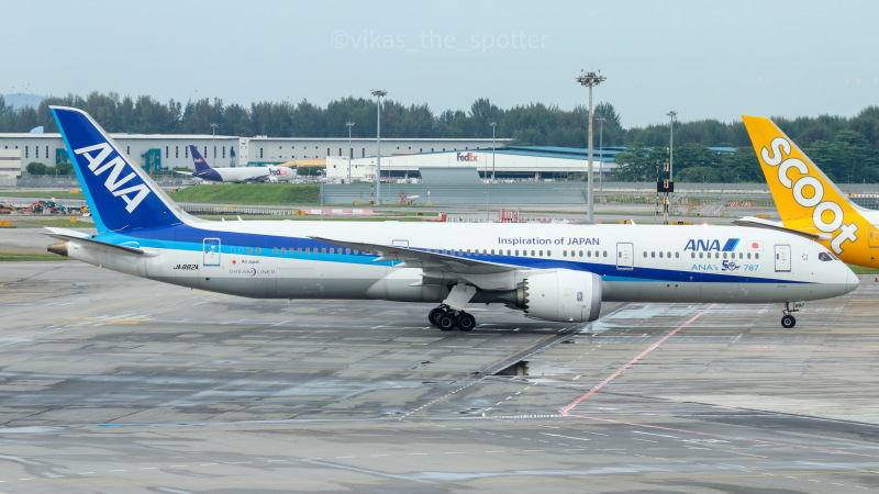 Photo of JA882A - All Nippon Airways Boeing 787-9 at SIN on AeroXplorer Aviation Database